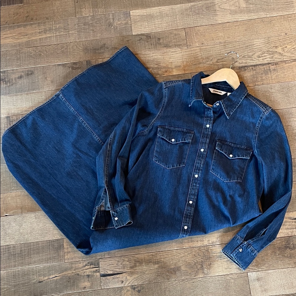 Kappahl Dark Indigo Denim Shirt - Classic Blue